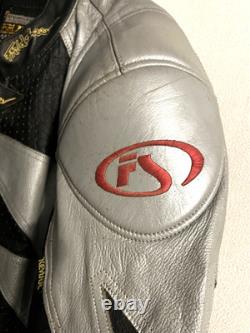 Fieldsheer USA Leather Motorcycle Jacket European Style Red Black Grey Size XL Fieldsheer USA Leather Motorcycle Jacket European Style Red Black Grey Size XL