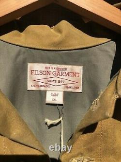 Filson Tin Cloth Short Lined Cruiser Jacket Size XXL