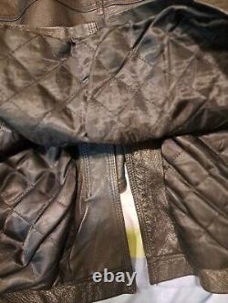 Fireman Clasp Leather Jacket Rare Vintage Dual Control Black Full Zip Durable