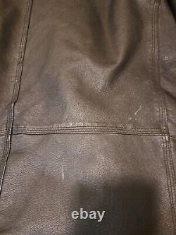 Fireman Clasp Leather Jacket Rare Vintage Dual Control Black Full Zip Durable
