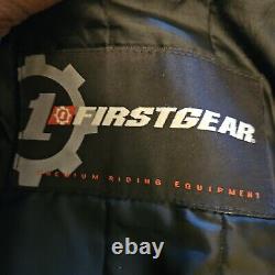 FirstGear Jacket Mens XLT Kilimanjaro Hypertex Black Motorcycle Zip Snap Pad