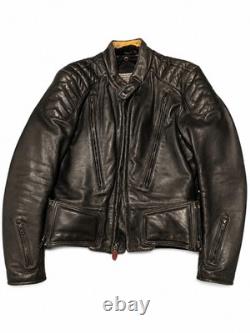 FirstGear by Hein Gericke Men's Black Leather Motorcycle Jacket Size M Pre-Owned