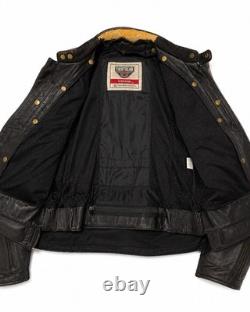FirstGear by Hein Gericke Men's Black Leather Motorcycle Jacket Size M Pre-Owned