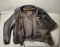 First Classics FMC Men's Brown Heavyweight Leather Motorcycle Jacket Size Medium First Classics FMC Men's Brown Heavyweight Leather Motorcycle Jacket Size Medium