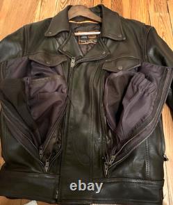 First Classics FMC Men's Brown Heavyweight Leather Motorcycle Jacket Size Medium