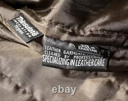First Classics FMC Men's Brown Heavyweight Leather Motorcycle Jacket Size Medium