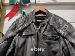 First Classics Heavy Leather Motorcycle Jacket Zip UP Men's Size- XXL