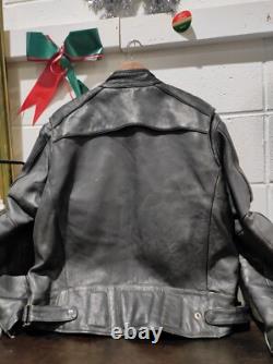 First Classics Heavy Leather Motorcycle Jacket Zip UP Men's Size- XXL