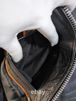 First Classics Mens Vintage Leather Motorcycle Jacket Size XXL Heavyweight Biker