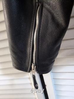 First Classics Mens Vintage Leather Motorcycle Jacket Size XXL Heavyweight Biker