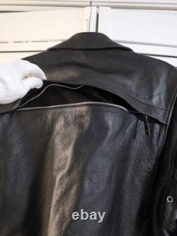 First Classics Mens Vintage Leather Motorcycle Jacket Size XXL Heavyweight Biker