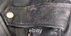 First Classics Mens Vintage Leather Motorcycle Jacket Size XXL Heavyweight Biker