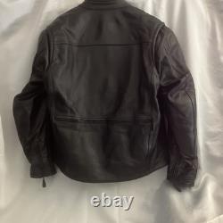 First Classics leather motorcycle jacket zippered vents, armor & removable liner