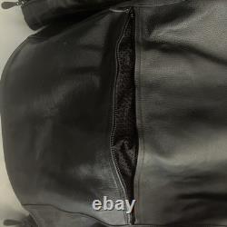 First Classics leather motorcycle jacket zippered vents, armor & removable liner