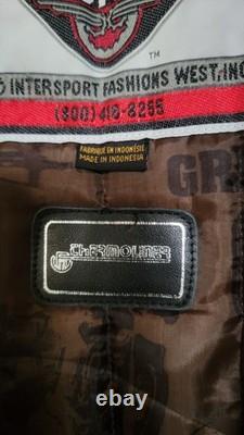 First Gear Scout III Black Leather Motorcycle Jacket Size 46, EXCELLENT cond