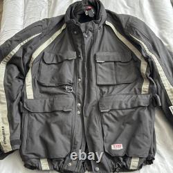 First Gear TPG Rainer Jacket Black Men's 2XL Black Armor Touring Motorcycle Pads