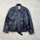 First Gear x Hein Gericke Black Leather Motorcycle Jacket Men's XL