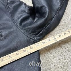 First Gear x Hein Gericke Black Leather Motorcycle Jacket Men's XL