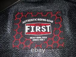 First MFG Men's Motorcycle Leather Jacket Titan CE Armored Cowhide Leather Large