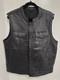First Manufacturing Company-Black Leather Vest/Size Large Motorcycle Vest