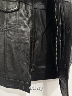 First Manufacturing Company-Black Leather Vest/Size Large Motorcycle Vest First Manufacturing Company-Black Leather Vest/Size Large Motorcycle Vest