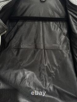 First Manufacturing Company-Black Leather Vest/Size Large Motorcycle Vest
