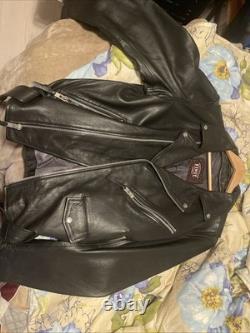 First Manufacturing Men's Leather Motorcycle Jacket Fillmore medium