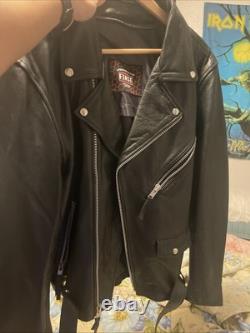 First Manufacturing Men's Leather Motorcycle Jacket Fillmore medium