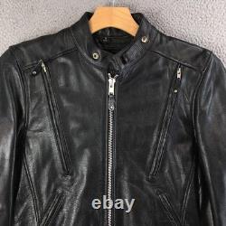 First Motorcycle Jacket Mens Small Regular Thinsulate Full Zip Leather Black NEW
