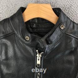 First Motorcycle Jacket Mens Small Regular Thinsulate Full Zip Leather Black NEW