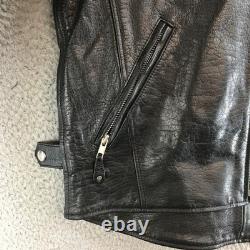 First Motorcycle Jacket Mens Small Regular Thinsulate Full Zip Leather Black NEW