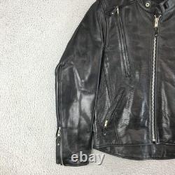 First Motorcycle Jacket Mens Small Regular Thinsulate Full Zip Leather Black NEW