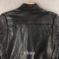 First Motorcycle Jacket Mens Small Regular Thinsulate Full Zip Leather Black NEW