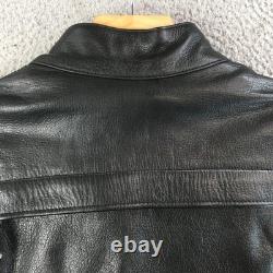 First Motorcycle Jacket Mens Small Regular Thinsulate Full Zip Leather Black NEW