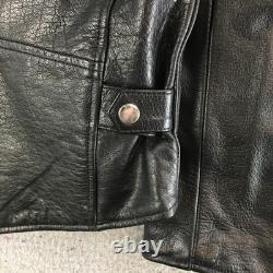 First Motorcycle Jacket Mens Small Regular Thinsulate Full Zip Leather Black NEW