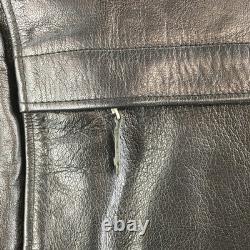 First Motorcycle Jacket Mens Small Regular Thinsulate Full Zip Leather Black NEW