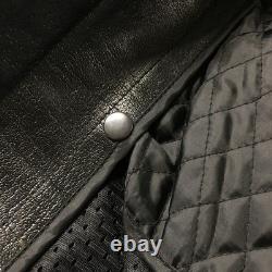 First Motorcycle Jacket Mens Small Regular Thinsulate Full Zip Leather Black NEW