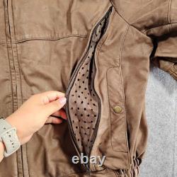 Firstgear Hein Gericke Brown Leather Motorcycle Jacket LE 237 Mens XL