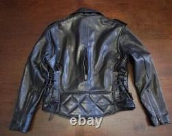 Fox Creek Black Leather Vented Motorcycle Jacket