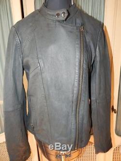 Free People Reminiscent Motorcycle Lamb Leather Jacket-8
