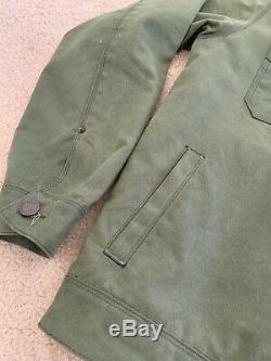 Freenote Cloth Waxed Riders Jacket Olive Size L Excellent Condition