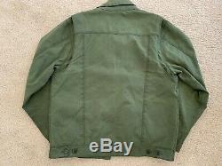 Freenote Cloth Waxed Riders Jacket Olive Size L Excellent Condition