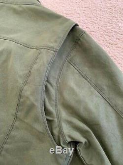 Freenote Cloth Waxed Riders Jacket Olive Size L Excellent Condition