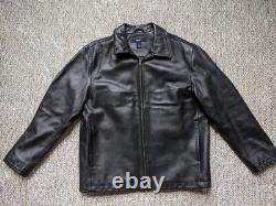 GAP motorcycle LEATHER black jacket L moto 44-46