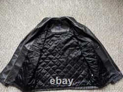 GAP motorcycle LEATHER black jacket L moto 44-46