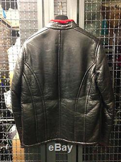 GUCCI 100% AUTHENTIC Motorcycle Cafe Racer Red/Black Leather Jacket Size 54