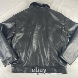 GV Gianni Versace Men's Black Leather Jacket Hand Made in Italy Size L Read Disc