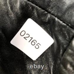 G-STAR RAW Jacket Mens Large Black Lamb Leather Biker Full Zip Motorcycle