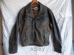 Genuine Harley Davidson Billings Distress Brown Leather Jacket (XL)