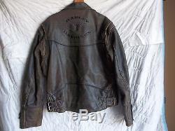 Genuine Harley Davidson Billings Distress Brown Leather Jacket (XL)